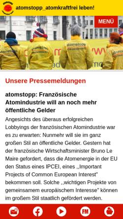 Vorschau der mobilen Webseite www.temelin.at, Oberöstereichische überparteiliche Plattform gegen Atomgefahr