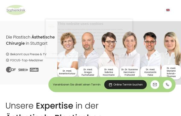 Vorschau von www.sophienklinik-stuttgart.de, Sophienklinik Stuttgart - Fachklinik für Plastisch-Ästhetische Chirurgie