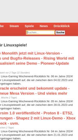 Vorschau der mobilen Webseite www.holarse-linuxgaming.de, Holarse