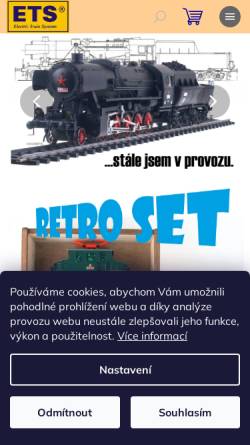 Vorschau der mobilen Webseite www.ets.cz, ETS Praha spol. s r. o. - Electric Train Systems
