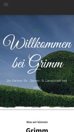 Vorschau der mobilen Webseite www.landschaftsbau-grimm.de, Garten- und Landschaftsbau Walter Grimm