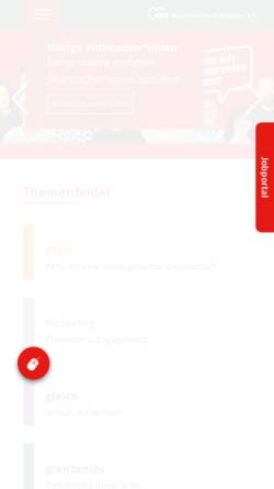Vorschau der mobilen Webseite awo-potsdam.de, Bezirksverband der Arbeiterwohlfahrt