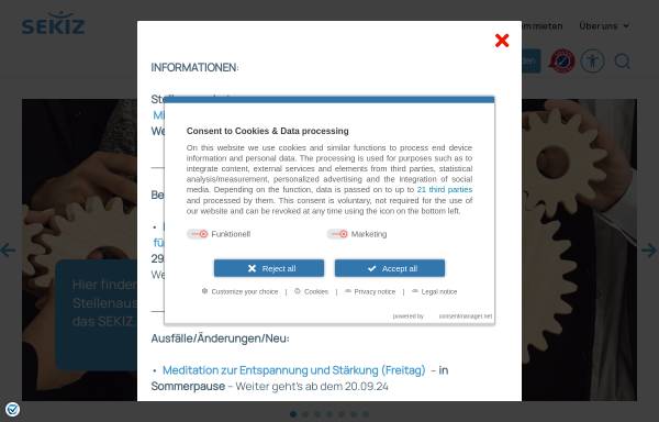 Vorschau von www.sekiz.de, SEKIZ e.V.