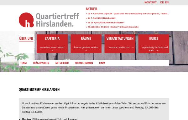 Vorschau von www.qth.ch, Quartietreff Hirslanden