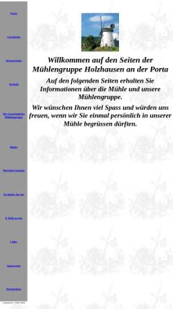 Vorschau der mobilen Webseite www.windmuehle.net, Mühlengruppe Holzhausen an der Porta