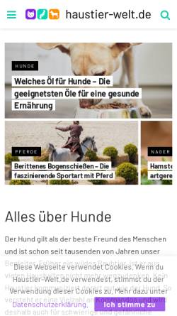 Vorschau der mobilen Webseite www.haustier-welt.de, Pferde-4u