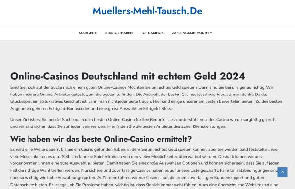 Vorschau von www.muellers-mehl-tausch.de, Muellers-Mehl-Tausch