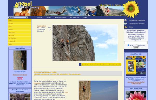 Vorschau von www.girasol-adventure.com, Girasol Adventure