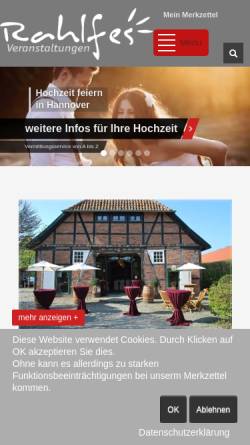 Vorschau der mobilen Webseite www.feiern-in-hannover.de, Veranstaltungsservice Ann-Katrin Rahlfes