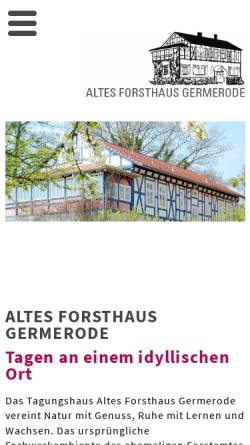 Vorschau der mobilen Webseite www.altes-forsthaus-germerode.de, Altes Forsthaus Germerode e. V.