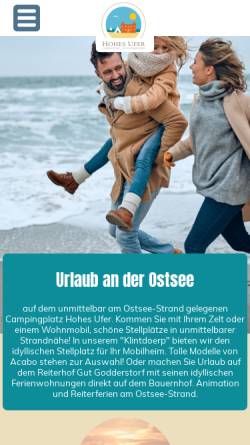 Vorschau der mobilen Webseite www.urlaub-mit-herz.de, Gut Godderstorf