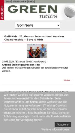 Vorschau der mobilen Webseite www.golf-aktuell.de, GOLFaktuell online - Das Magazin