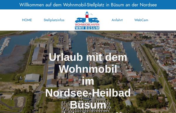 Vorschau von www.wohnmobiluebernachtungsplatz.de, Wohnmobilhafen Büsum