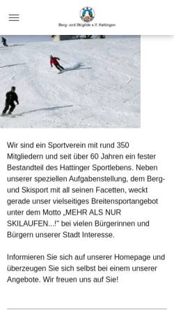 Vorschau der mobilen Webseite www.skigilde-hattingen.de, Berg- und Skigilde e.V. Hattingen
