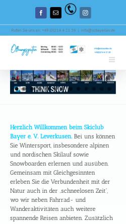Vorschau der mobilen Webseite www.scbayerlev.de, Ski-Club Bayer e.V. Leverkusen