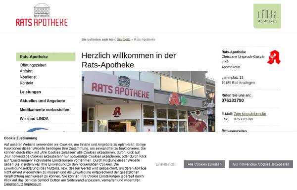 Vorschau von www.rats-apotheke-bk.de, Rats Apotheke
