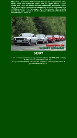 Vorschau der mobilen Webseite www.lancia-beta.de, Lancia-Beta.de
