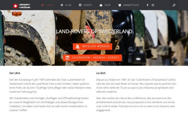 Vorschau von www.lros.ch, Land Rovers of Switzerland