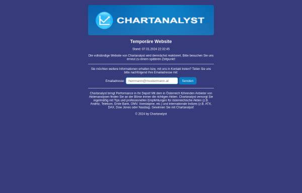 Vorschau von www.chartanalyst.at, Chartanalyst Wertpapieranalysen - Mag. (FH) Wolfgang Weinmann