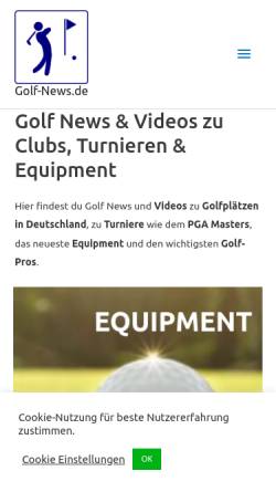 Vorschau der mobilen Webseite www.golf-news.de, Golf-News