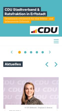 Vorschau der mobilen Webseite www.cdu-erftstadt.de, CDU Erftstadt