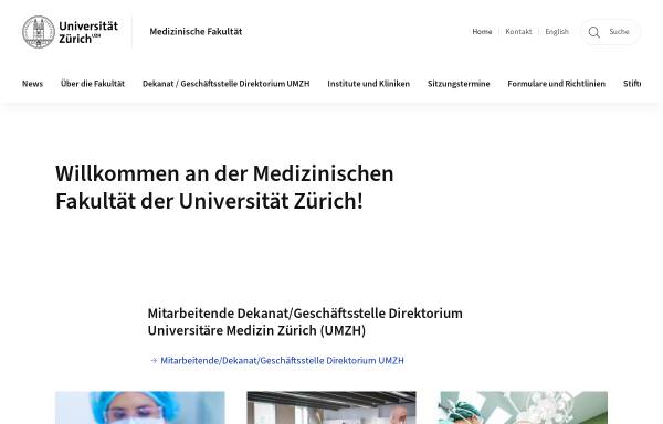 Vorschau von www.med.uzh.ch, Universität Zürich
