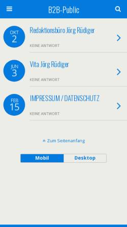 Vorschau der mobilen Webseite www.jorg-rudiger.de, Rüdiger, Jörg