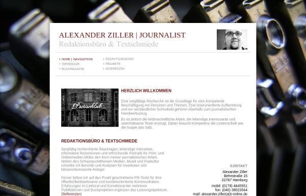 Vorschau von www.alexander-ziller.de, Ziller, Alexander