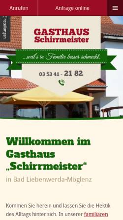 Vorschau der mobilen Webseite www.gasthaus-schirrmeister.de, Gasthaus Schirrmeister