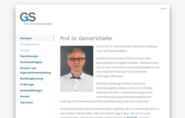 Vorschau von www.gschiefer.de, Schiefer, Dr. Gernot Diplom-Psychologe