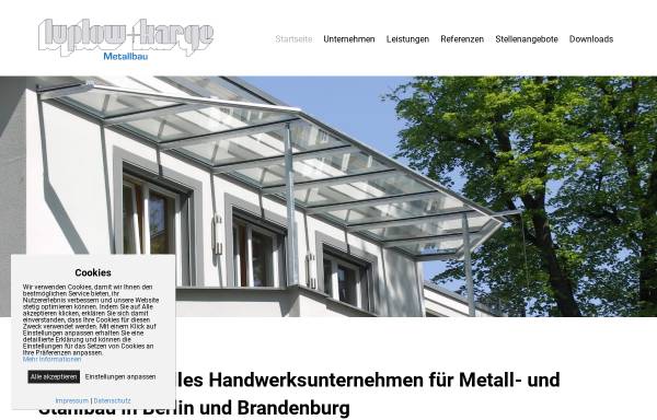 Vorschau von www.luplow-karge.de, Luplow + Karge Metallbau
