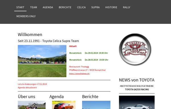 Vorschau von www.celica-supra-team.ch, Toyota Celica Supra Team
