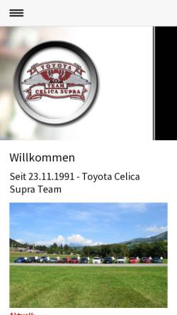 Vorschau der mobilen Webseite www.celica-supra-team.ch, Toyota Celica Supra Team