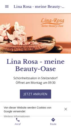 Vorschau der mobilen Webseite www.lina-rosa.de, Lina Rosa