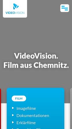 Vorschau der mobilen Webseite www.videovision-chemnitz.de, Video Vision - New Media Production