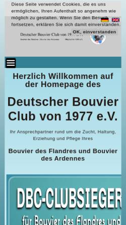 Vorschau der mobilen Webseite deutscherbouvierclub.de, Deutscher Bouvier Club