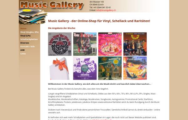 Vorschau von www.musicgallery.ch, Music Gallery