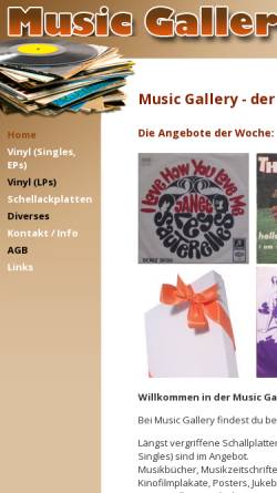 Vorschau der mobilen Webseite www.musicgallery.ch, Music Gallery