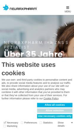 Vorschau der mobilen Webseite www.neuraxpharm.de, Neuraxpharm Arzneimittel GmbH & Co. KG
