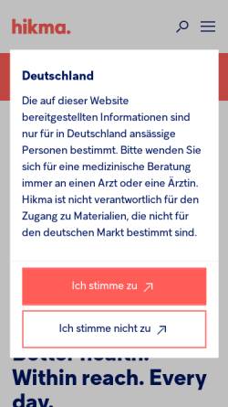 Vorschau der mobilen Webseite www.ribosepharm.de, Ribosepharm GmbH