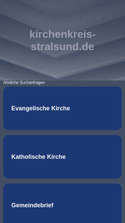 Vorschau der mobilen Webseite www.kirchenkreis-stralsund.de, Kirchenkreis Stralsund