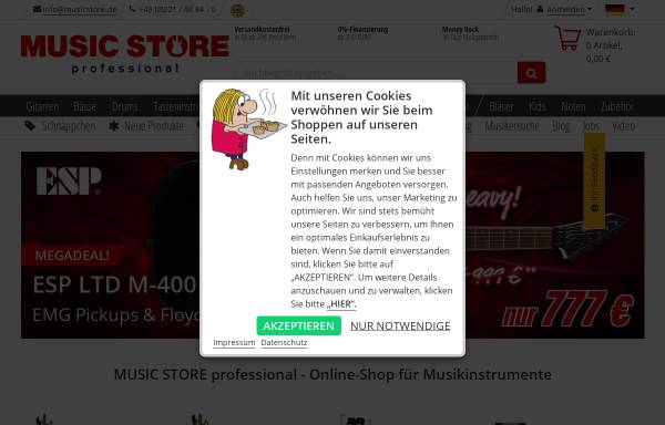 Vorschau von www.musicstore.de, Music Store professional