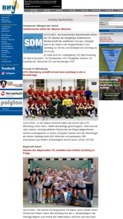 Vorschau der mobilen Webseite www.bayernhockey.de, Bayerischer Hockey-Verband