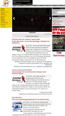 Vorschau der mobilen Webseite www.hockey.de, Hockey-Verband Mitteldeutschland