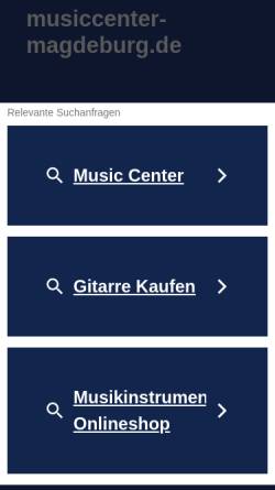 Vorschau der mobilen Webseite www.musiccenter-magdeburg.de, Music-Center Magdeburg