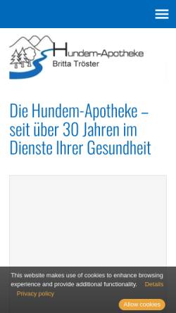 Vorschau der mobilen Webseite www.hundem-apotheke.de, Hundem Apotheke
