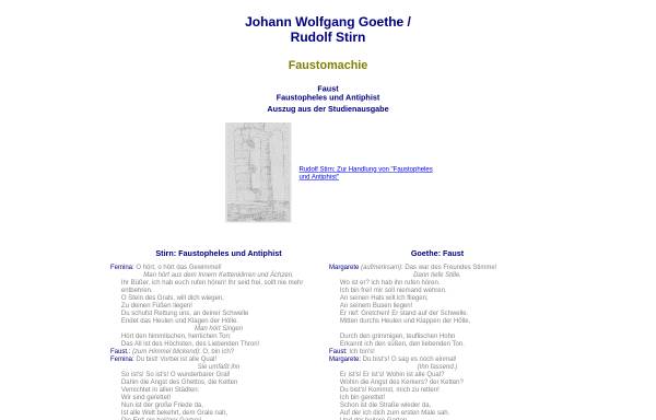 Vorschau von www.alb-neckar-schwarzwald.de, Johann Wolfgang Goethe: Faust / Rudolf Stirn: Faustopheles und Antiphist