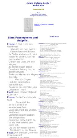 Vorschau der mobilen Webseite www.alb-neckar-schwarzwald.de, Johann Wolfgang Goethe: Faust / Rudolf Stirn: Faustopheles und Antiphist