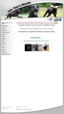 Vorschau der mobilen Webseite www.riesenschnauzerschwarz.com, Riesenschnauzer von Tini's Meute