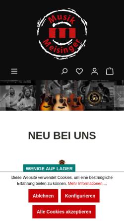 Vorschau der mobilen Webseite musik-meisinger.de, Musik Meisinger e.K.